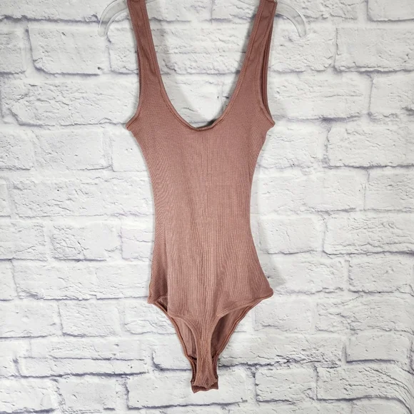 SKIMS COTTON RIB BODYSUIT/ ROSE CLAY/ NWT - Picture 9 of 16